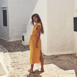 Zara belted midi dress